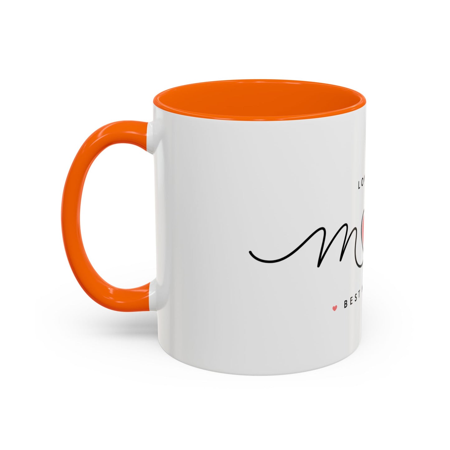 Best Mom Ever Accent Coffee Mug – "Love You Mom" Heart Gift (11/15 oz)