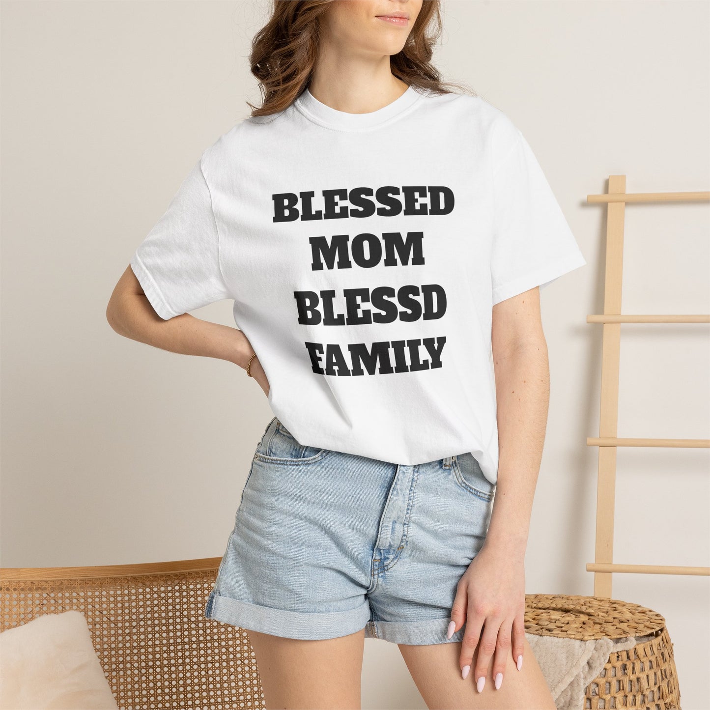 Blessed Mom Blessed Family T-Shirt