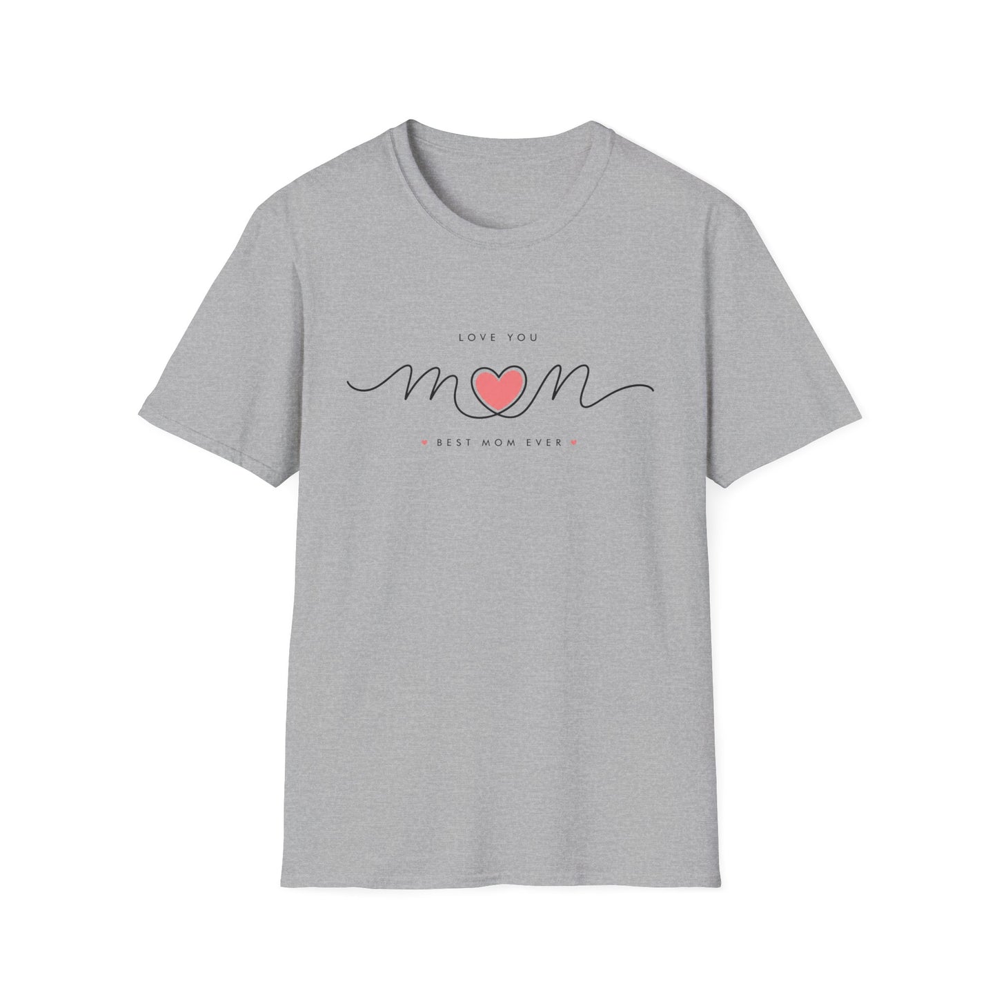 Mom Heart Script T-Shirt – Love You Mom Mother’s Day Tee